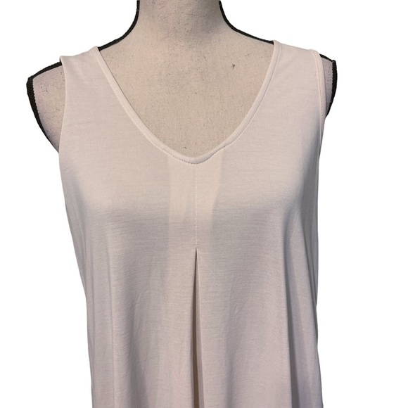 Soft Surroundings Ivory Bellini V-Neck Tank Women's XS - Picture 4 of 7